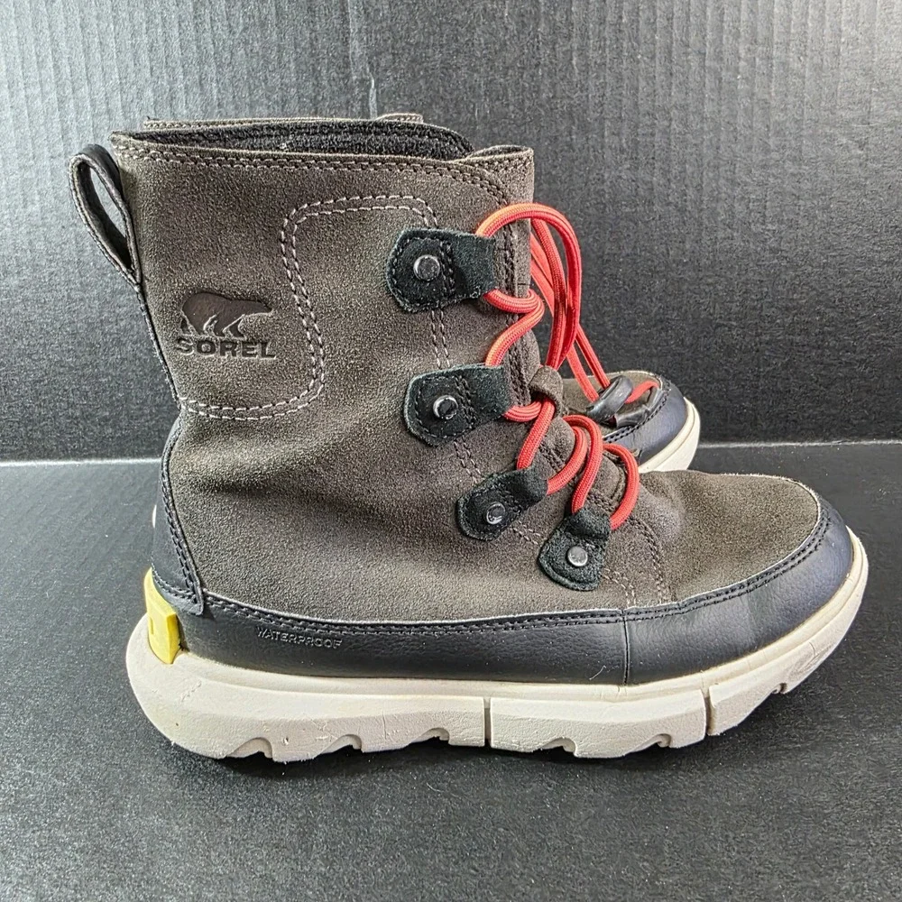 Sorel Kids Kinetic Sport Waterproof Winter Boots Quarry Red Quartz NY4897-093